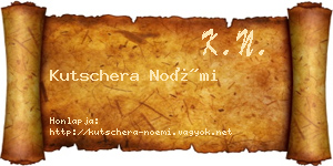 Kutschera Noémi névjegykártya